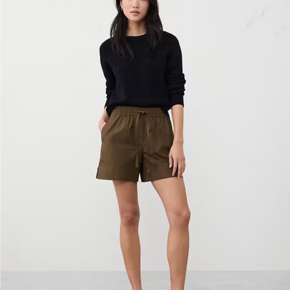 Banana Republic Olive Drawstring Shorts Relaxed Fit
